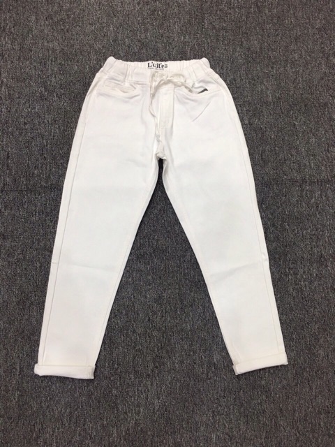 QUẦN JEANS BAGGY LƯNG THUN  ĐENTRẮNG  ; VẢI MỀM FORM ĐẸP