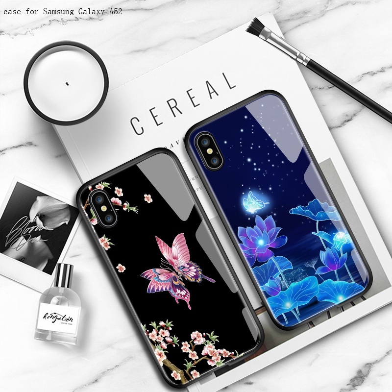 Samsung Galaxy A52 A52S A32 A12 A02S A03S A03  A02 M02 5G 4G Cho Ốp lưng điện thoại In Hình Butterfly Flower Floral