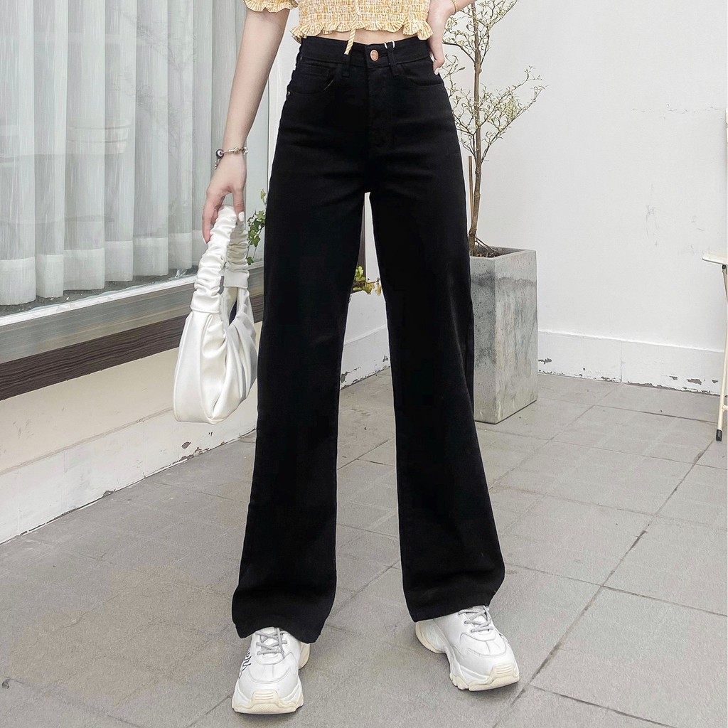 QUẦN JEANS SUÔNG BASIC ZAREEN JEA117 ĐEN | BigBuy360 - bigbuy360.vn