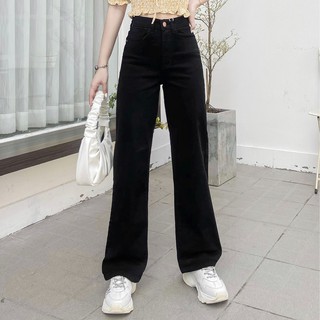 QUẦN JEANS SUÔNG BASIC ZAREEN JEA117 ĐEN