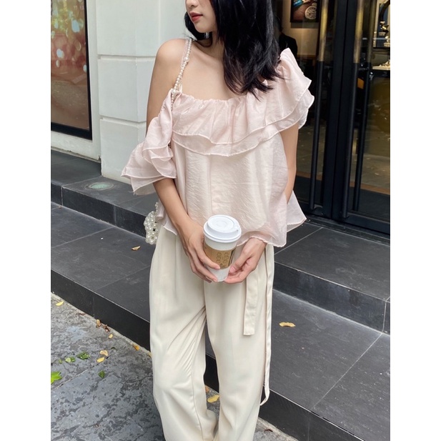 Quần vải thắt nơ dây to