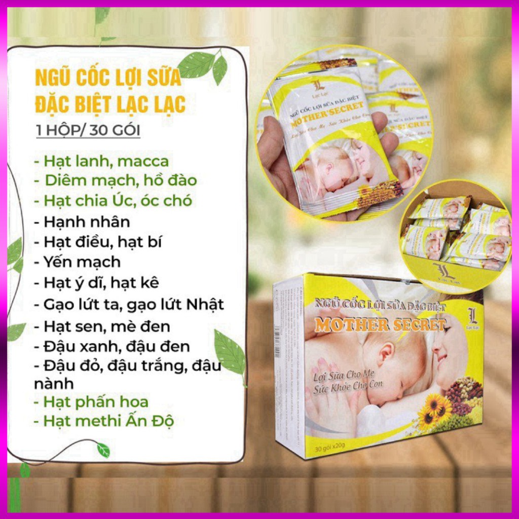 (Combo 2 hộp) Ngũ cốc lợi sữa Ngũ cốc lợi sữa lạc lạc (30 gói/hộp) | BigBuy360 - bigbuy360.vn