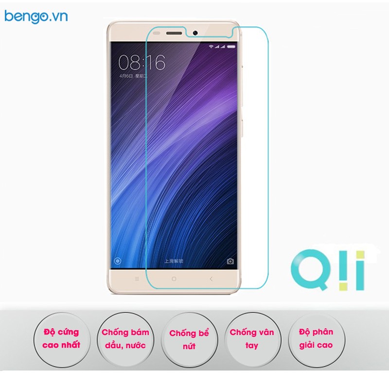 Dán màn hình cường lực Xiaomi Redmi 4 9H Pro