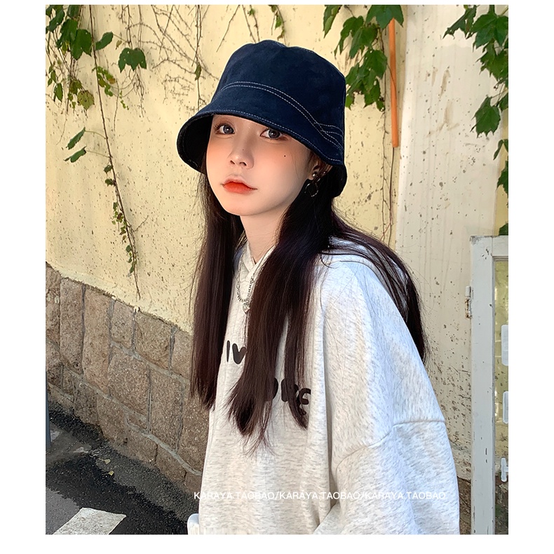 Mũ bucket kaki che mặt phong cách thời trang Hàn Quốc - Nalita shhop