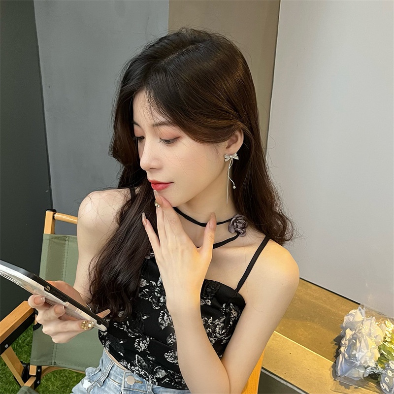 [Augustcloth | AugustJewelry] Bông tai/ Hoa tai nơ xoắn dây dài