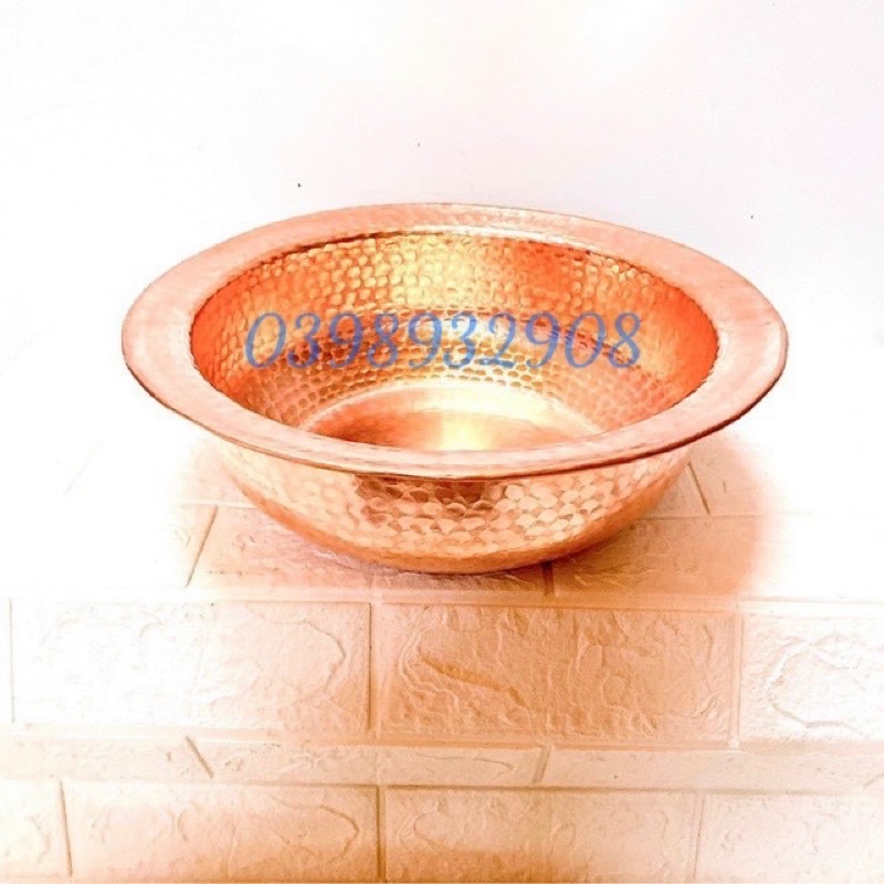 CHẬU ĐỒNG ĐỎ 36  CM CHẤT LIỆU BẰNG ĐỒNG ĐỎ 💯