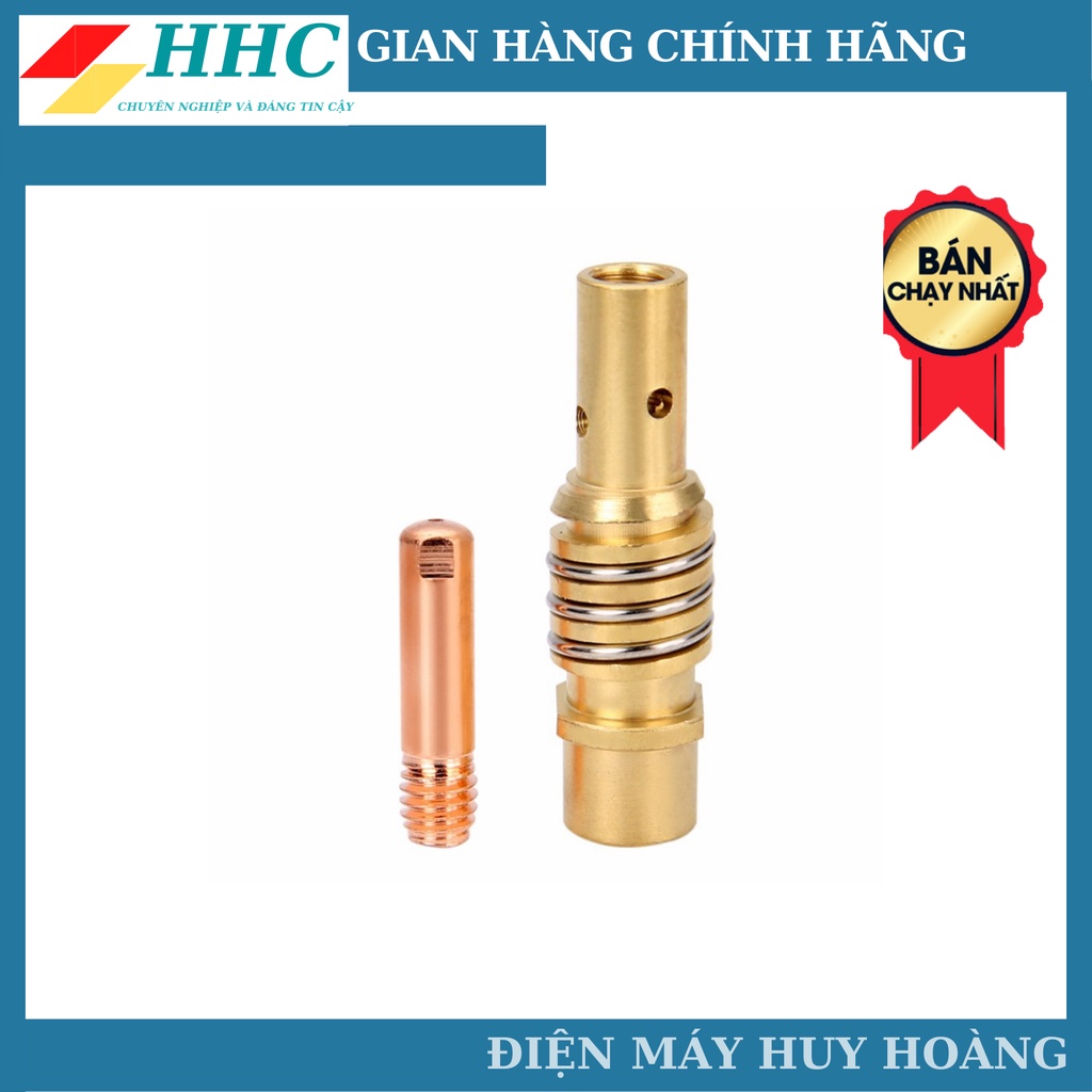 Béc hàn - Chụp khí - Đầu tuýp nối béc dùng cho máy hàn MIG mini sử dụng súng mic 15ak và 14ak