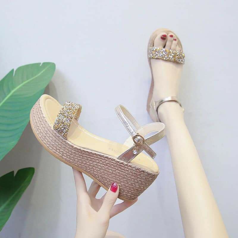 Sandal, cao gót, dép cói đế xuồng siêu nhẹ và chắc chân hàng quảng châu