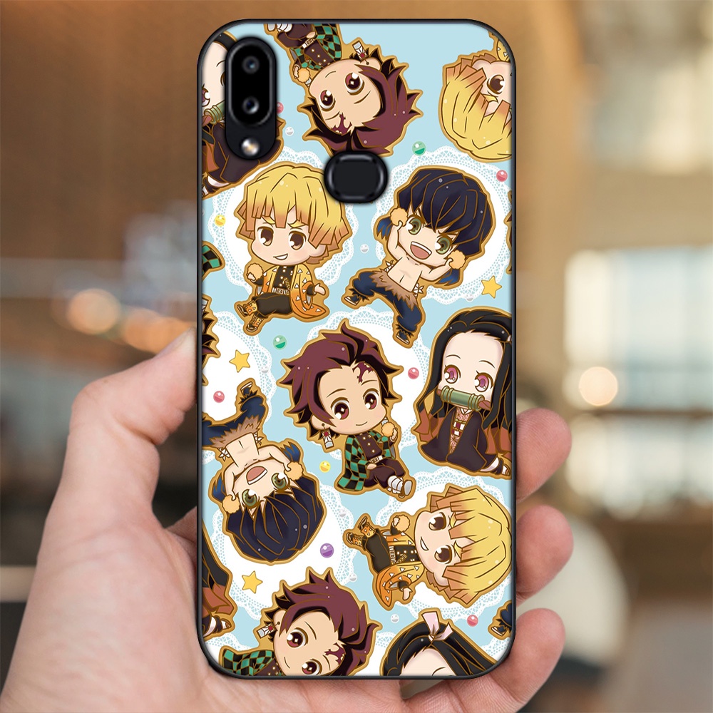 Ốp lưng Samsung A10S viền đen in hình Zenitsu Kimetsu no Yaiba