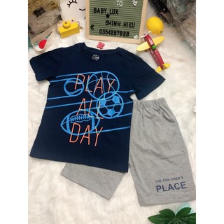 Bộ cộc tay bé trai PLACE 4-14T. Chất cotton mềm mịn, thoáng mát. Bộ quần áo hè cho bé chất cotton đẹp