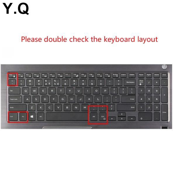 Vỏ bọc bàn phím máy tính Dell Inspiron 15 3000 Ins 15-3567 bằng silicon mềm siêu mỏng 15.6 inch