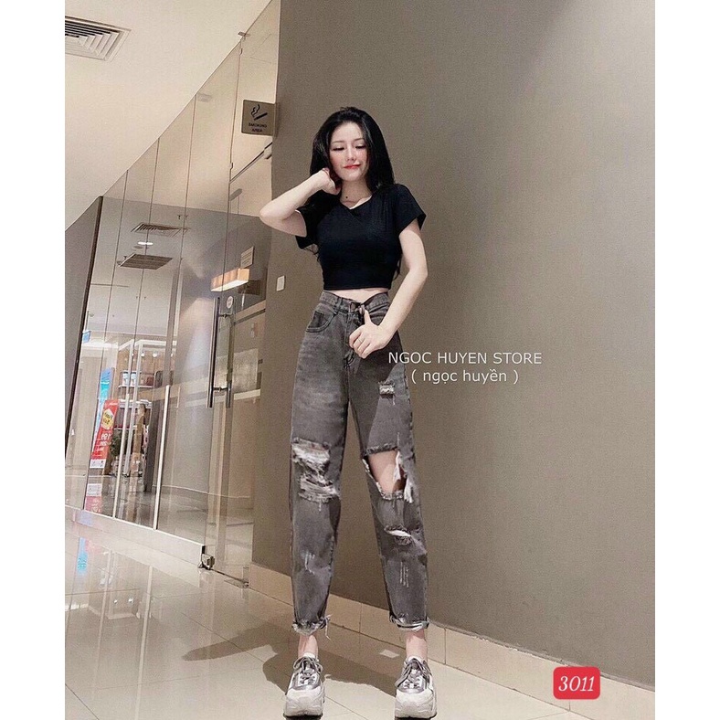 6 Mẫu Quần beggy jean nữ thời trang