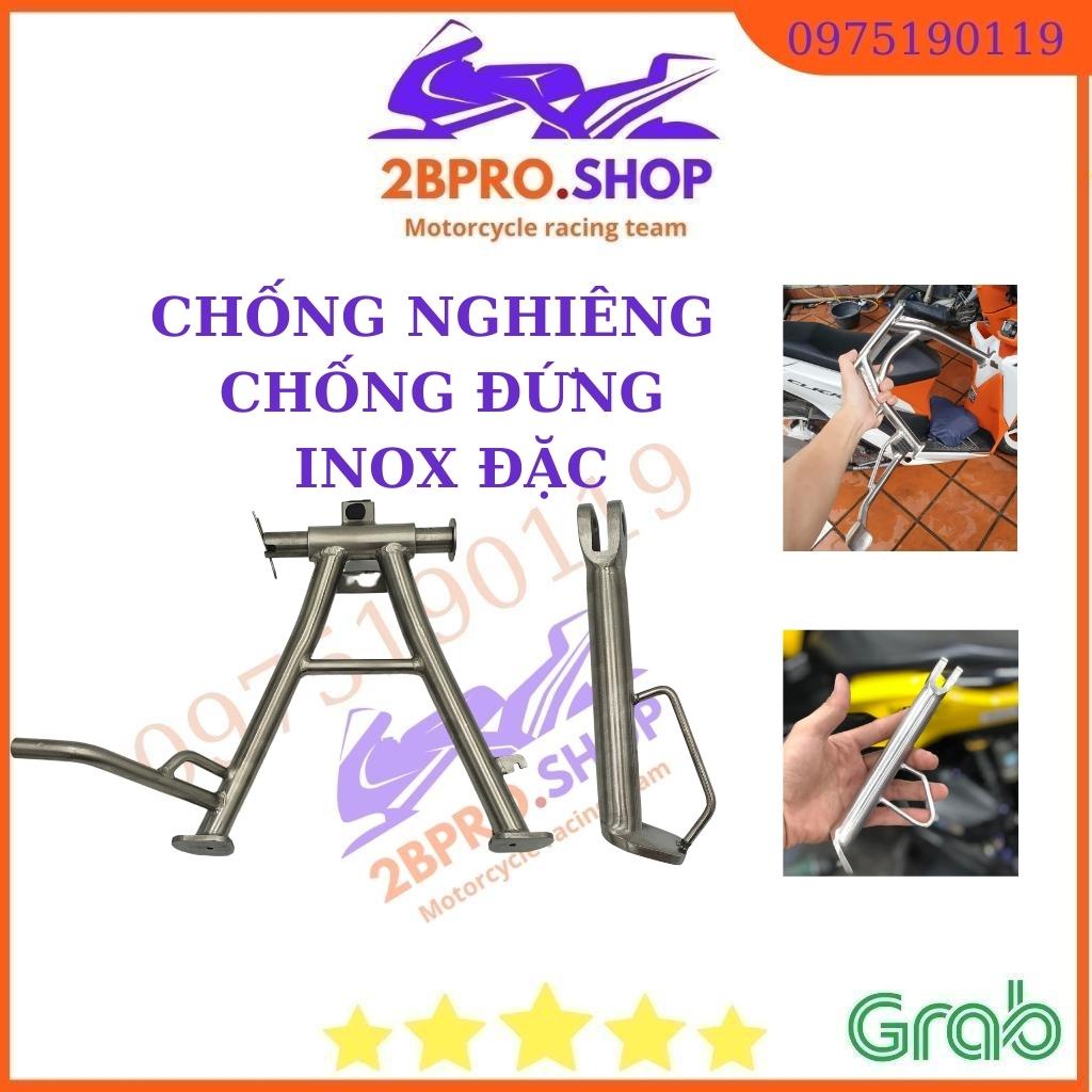 Chân chống inox , chống nghiêng chống đứng inox , chân chống xe máy inox đặc gia công chắc chắn bền đẹp - 2BPRO.SHOP