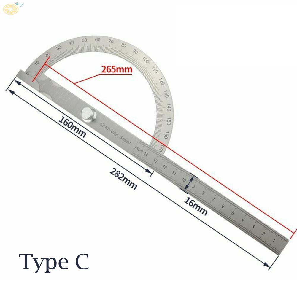 Thước Đo Góc 180 Độ Bằng Thép Không Gỉ Dùng Gia Công Vật Liệu Gỗ