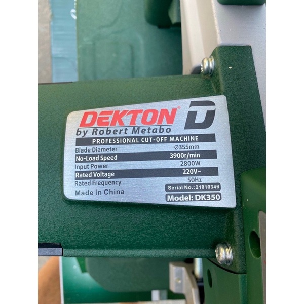 Máy cắt sắt bàn DEKTON 2800w model DK 350 chính hãng dekton