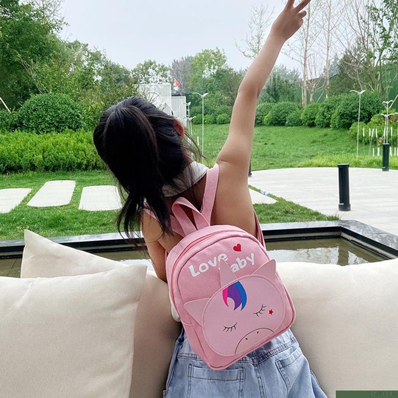 Balo vải bạt in hoạt hình dễ thương cho trẻ em