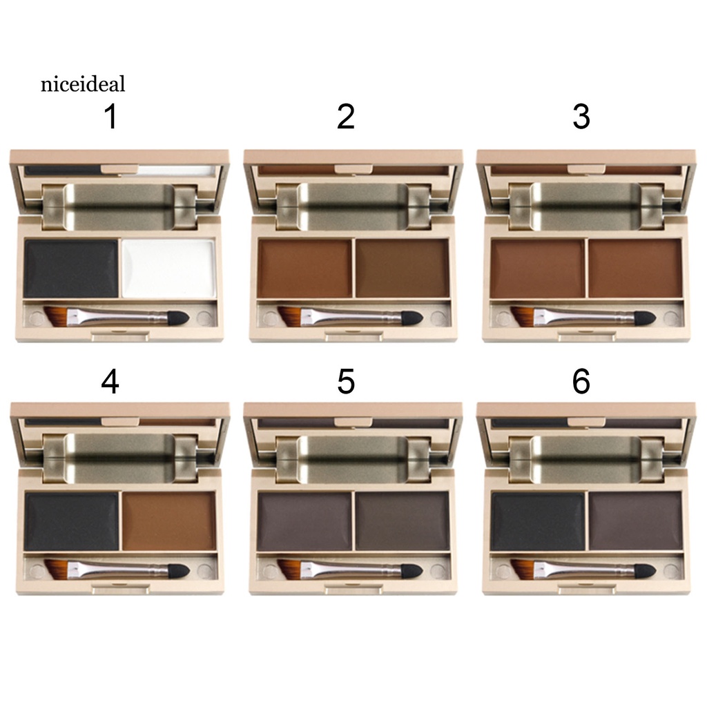 [Hàng mới về] Bảng Phấn Tạo Kiểu Lông Mày Màu Nâu Đen Trắng Không Bay Phấn Dễ Sử Dụng Cho Nữ | BigBuy360 - bigbuy360.vn