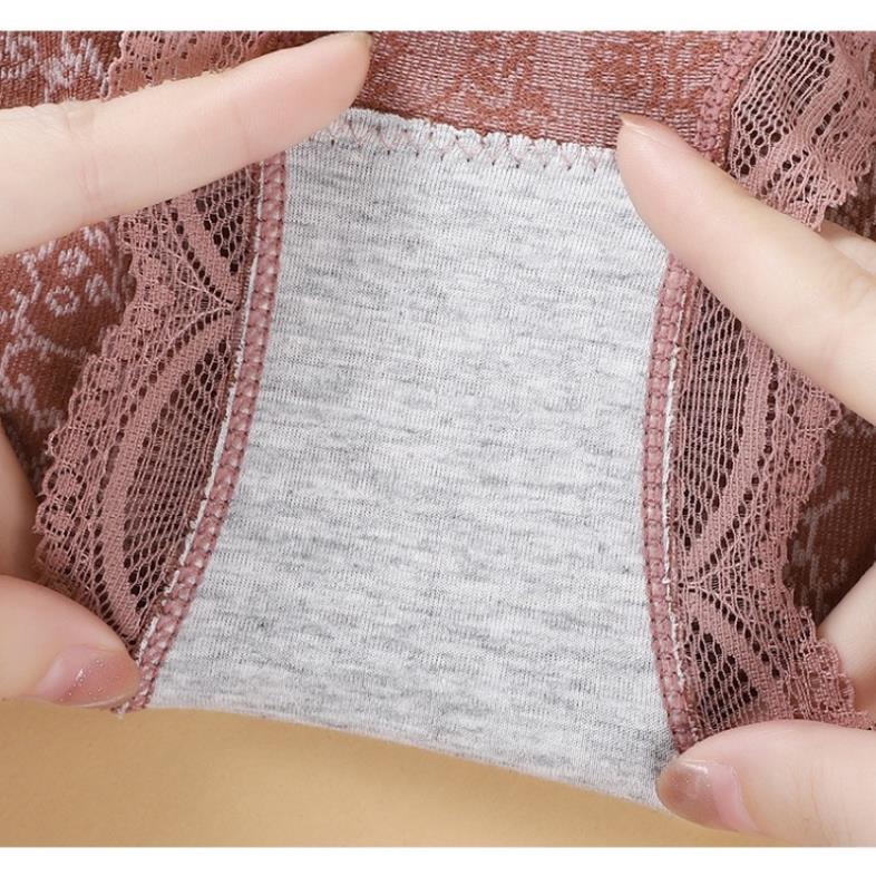 ❤️ Quần Lót Nữ Lưng Cao Viền Phối Ren Nơ Họa Tiết Hoa Văn Tinh Tế 285 ❤️