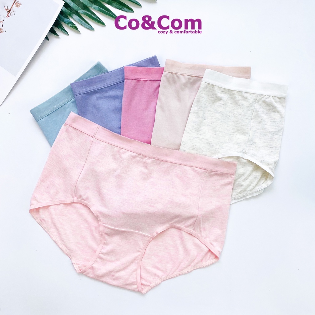 Quần Lót Nữ Modal Cao Cấp Co&Com Không Lộ Viền Cạp Chun Mềm Mại Lót Đũng Cotton Kháng Khuẩn NO0010