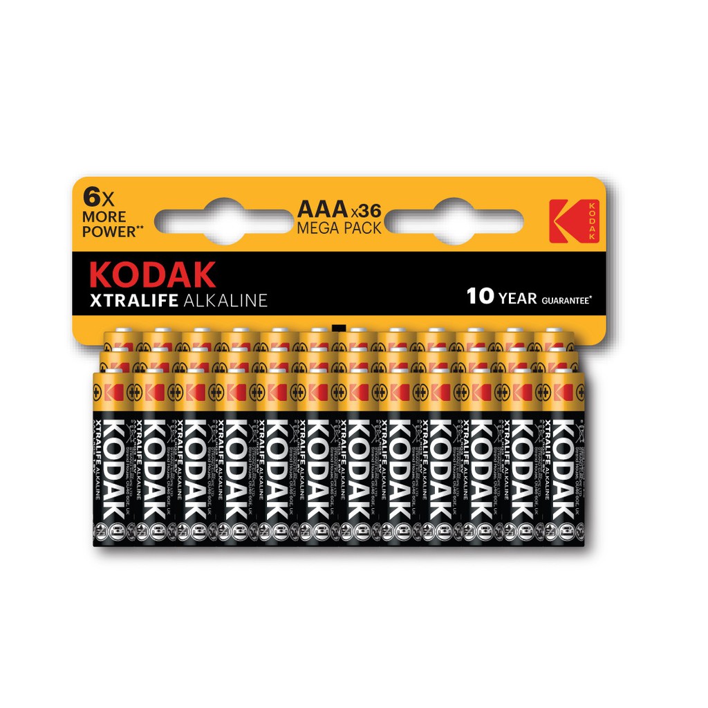 Bộ 36 Pin tiểu Kodak Alkaline AAA điện thế 1.5V Uncle Bills IB0239 chính hãng siêu bền pin remote TV máy lạnh