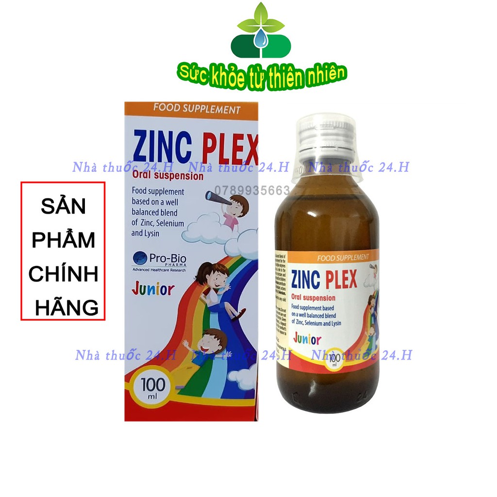 Zinc Plex.Siro Bổ Sung Kẽm  Và Các Vitamin Khoáng Chất Giúp Tăng Sức Đề Kháng Miễn Dịch Cho Bé