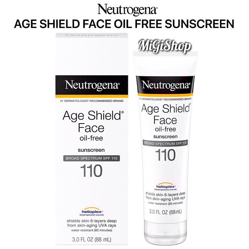 [Hàng Mỹ] Kem Chống Nắng Chống Lão Hoá Cho Da Mặt Neutrogena Age Shield Face SPF110 88ml