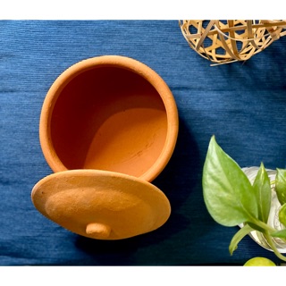 Bộ thố niêu đất và nắp thủ công dùng đựng cơm,gia vị,đồ ăn,đồ khô,trang trí,trồng cây,trên bàn ăn,phòng khách R12*C7