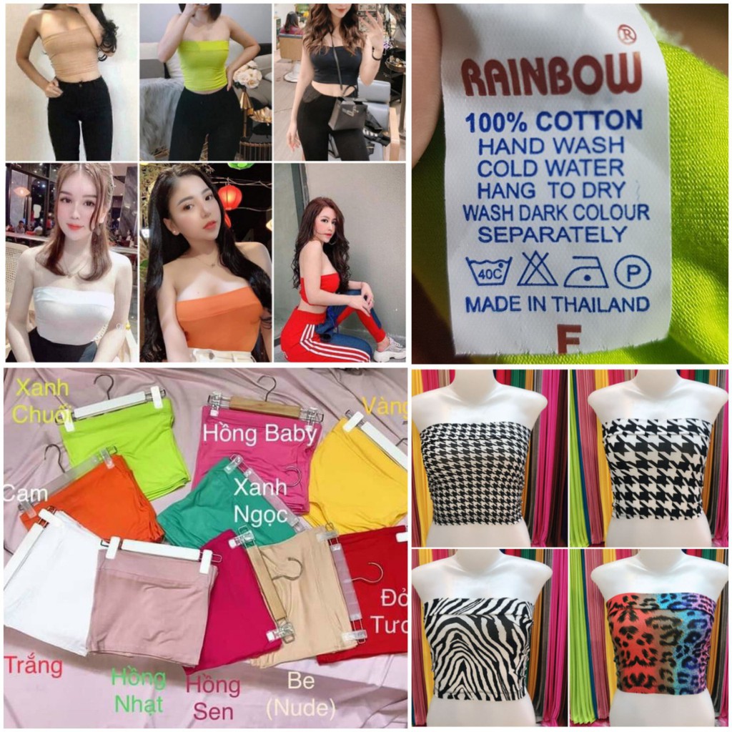 Áo croptop RAINBOW thun Thái lan (áo quây, ống)