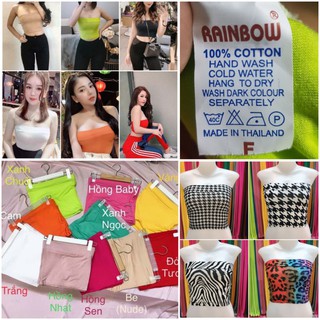 Áo croptop rainbow thun thái lan