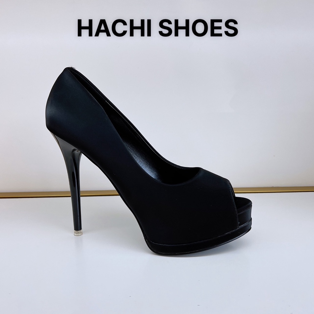 Giày Cao Gót Nữ Đế Đúp Hở Mũi Cao 12p size 34-38 fulbox 29239-20