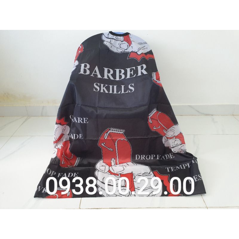 Áo Choàng Cắt Tóc Barber Kill Khổ Lớn 160x140cm, Khăn Choàng Cắt Tóc Cao Cấp Cho Salon.(Ảnh thật)