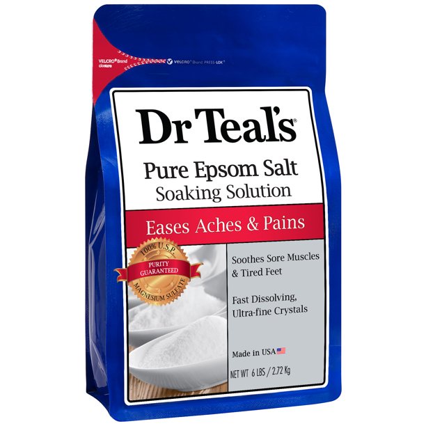 Muối tắm giảm đau nhức hiệu Dr Teal's Pure Epsom Salt Therapeutic Soak ( Eases Aches &amp; Pains ) - Nhập khẩu Mỹ 2.27kg