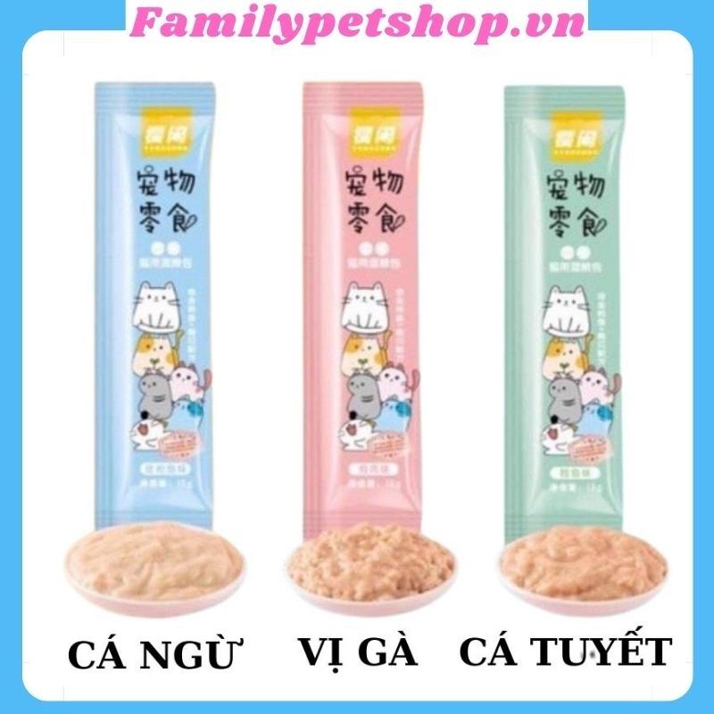 Combo 100 cây súp thưởng cho mèo Shizuka thanh 15g-familypetshop.vn