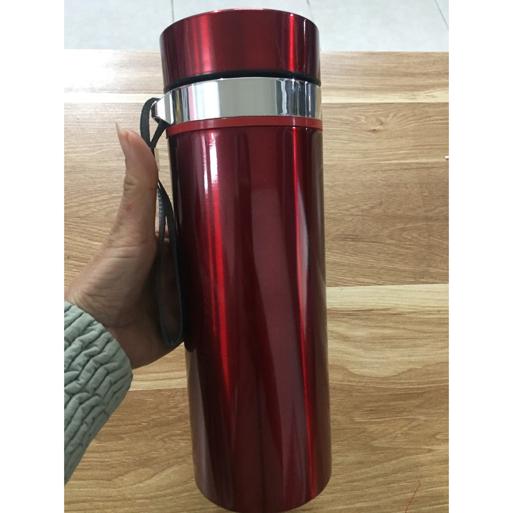Bình nước giữ nhiệt inox 2 lớp cao cấp 1000ml Có Lõi Lọc Trà .
