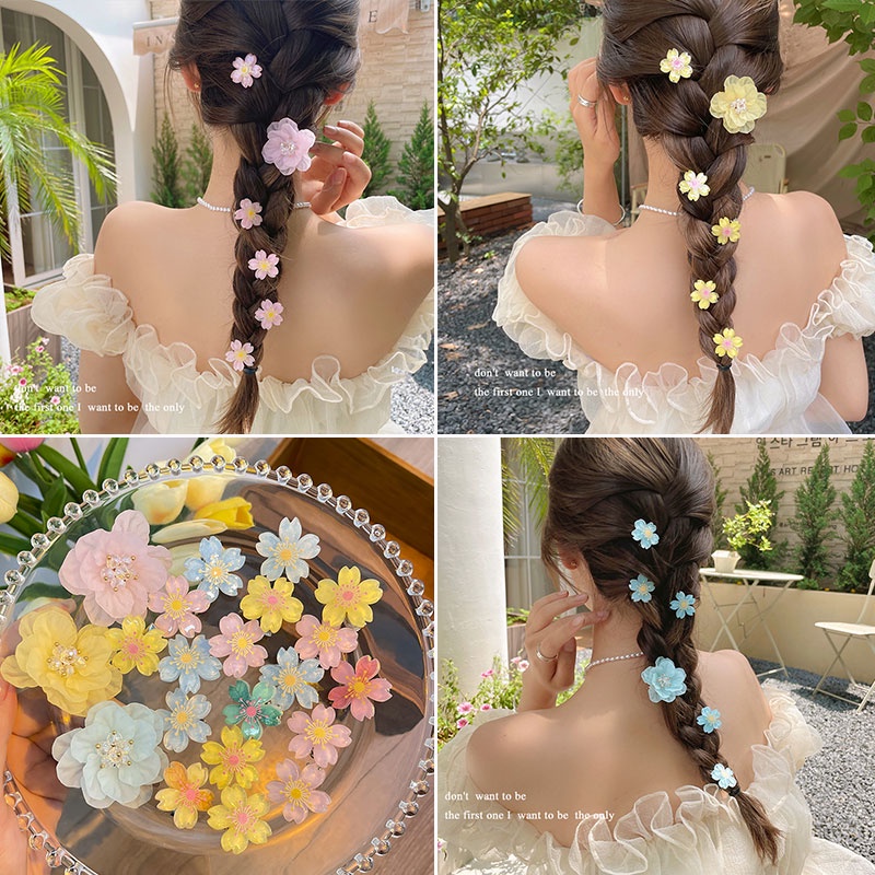 Kẹp Tóc Hình Hoa Mini Thời Trang Hàn Quốc Cho Nữ