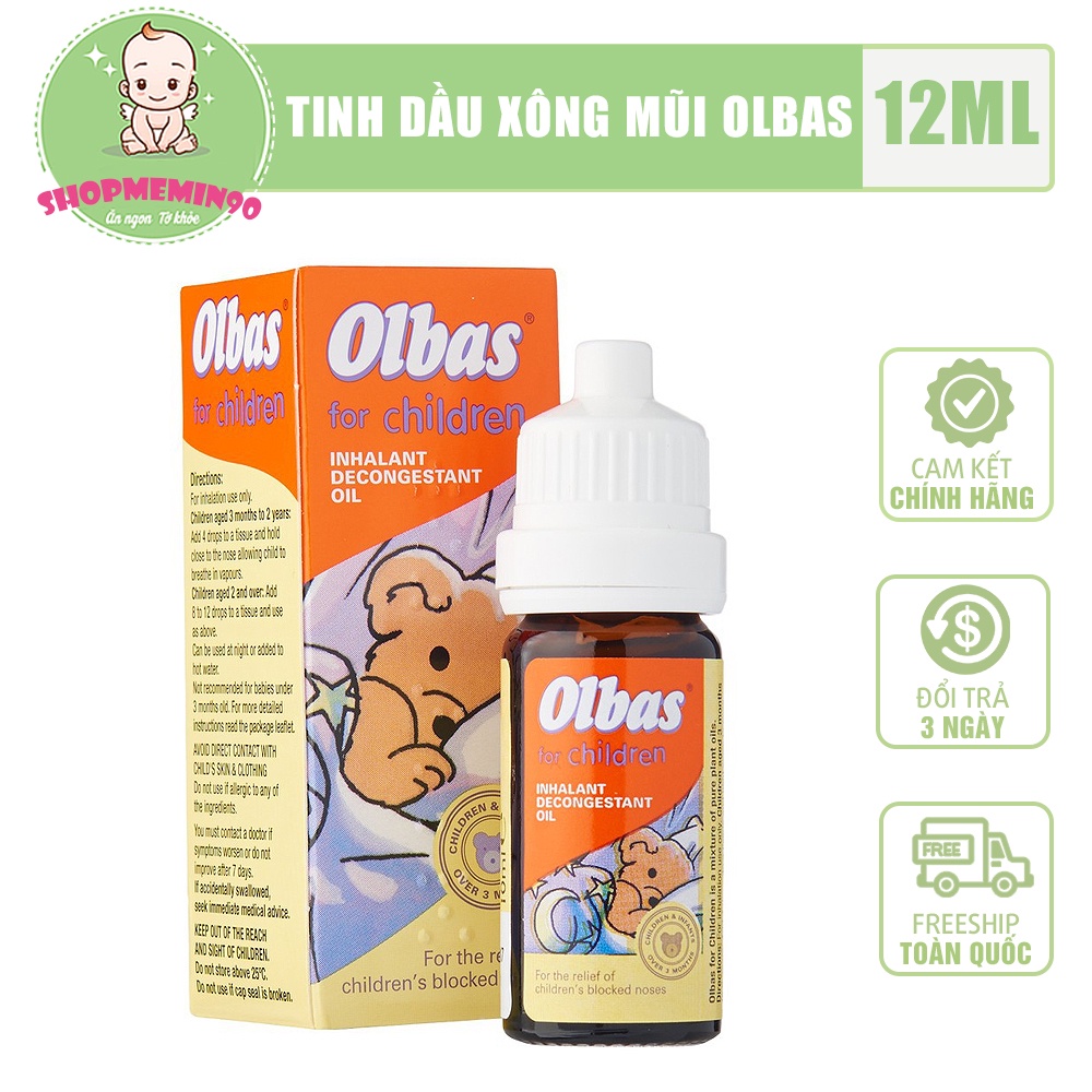 (LỌ)tin.h dầu xông mũi OLBAS cho bé