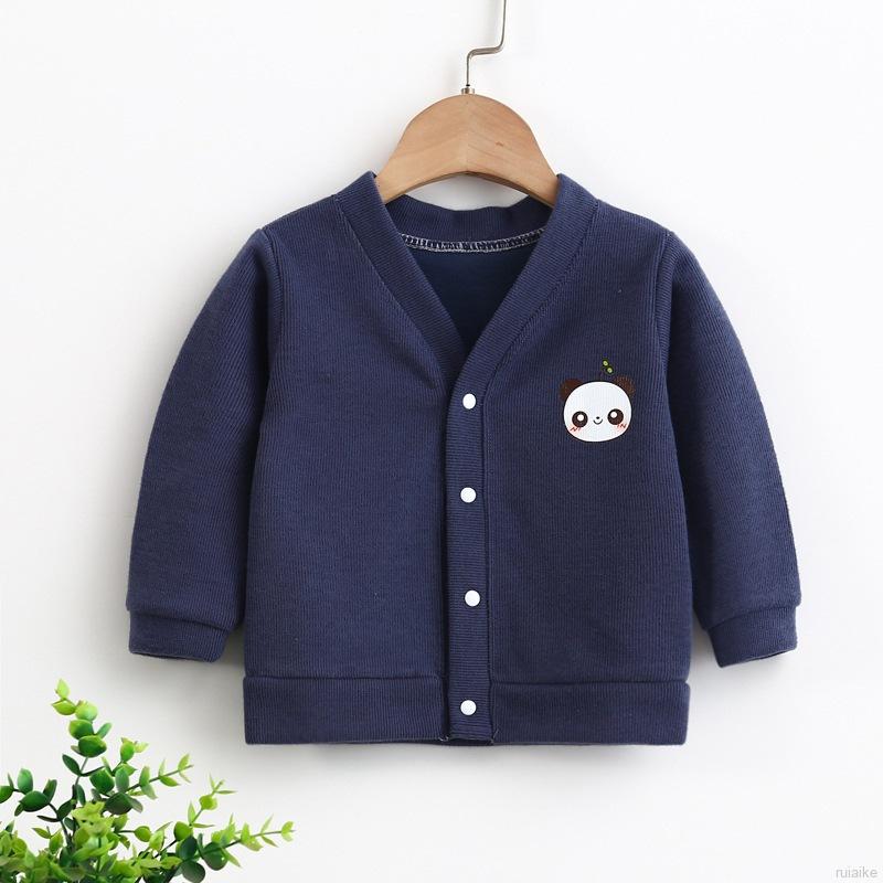 Áo Khoác Cardigan Dệt Kim Tay Dài Hoạ Tiết Hoạt Hình Dành Cho Bé 0-4 Tuổi