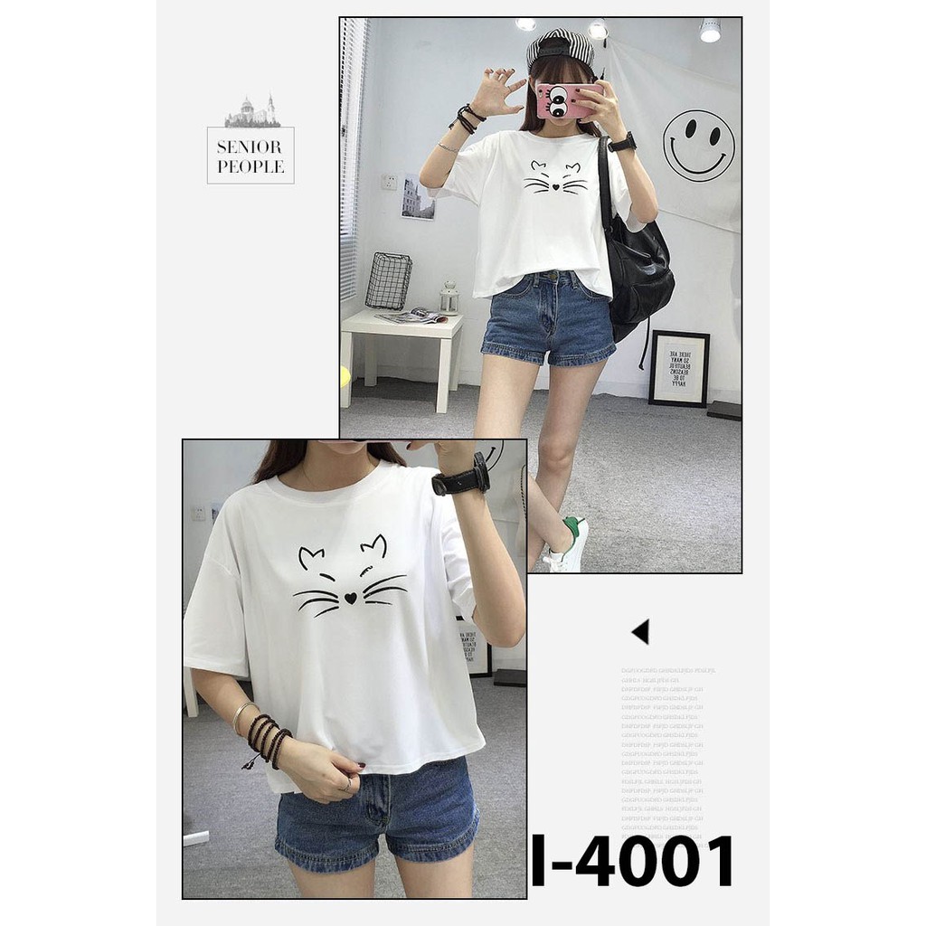 Áo Thun Nữ Unisex Họa Tiết Con Cáo