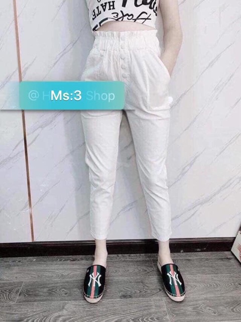 Quần Baggy đũi xước mềm 5 khuy bọc trẻ trung