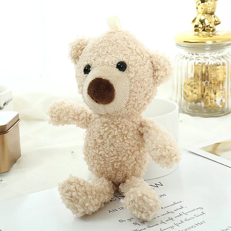 Gấu Bông xù Treo Balô Phụ Kiện Móc Khóa Siêu Cute