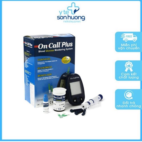 Máy Đo Đường Huyết Acon On Call Plus + Tặng hộp 25 que thử và hộp 100 kim chích máu + 100 bông tẩm cồn