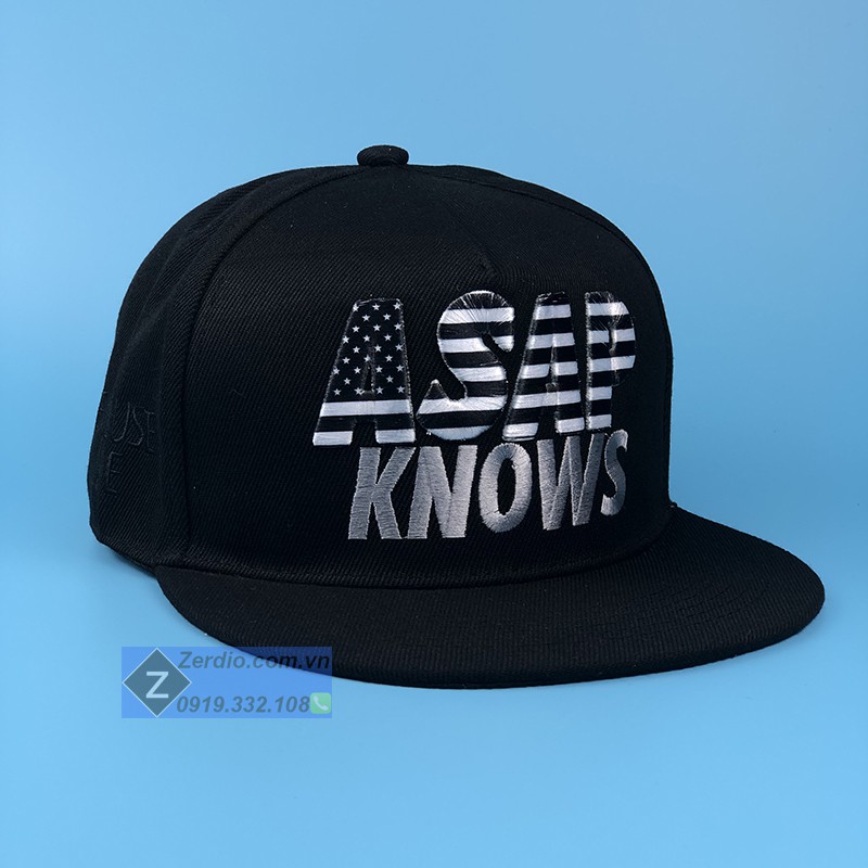 Mũ Snapback Asap đen đẹp phong cách hiphop cho cả nam và nữ