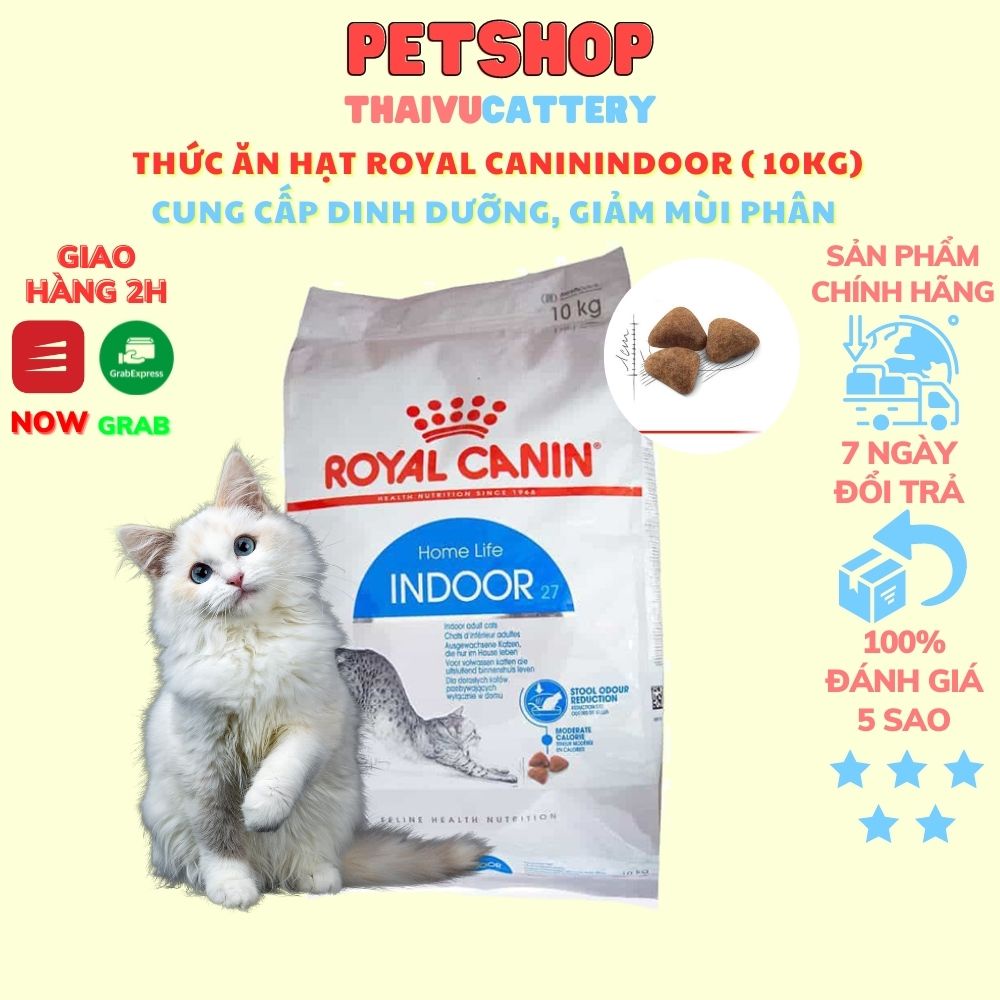10kg - Indoor 27 Royal Canin dành cho mèo trưởng thành trên 12 tháng tuổi hàng chính hãng công ty- Thaivucattery