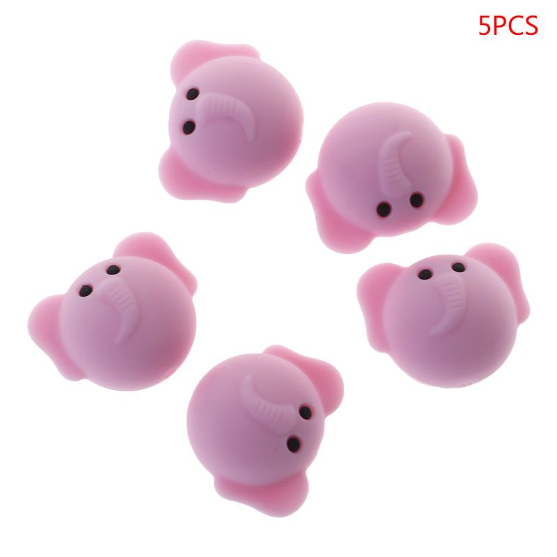 Bộ 5 Phụ Kiện Làm Trang Sức Bằng Silicon Hình Chú Voi Dễ Thương DIY