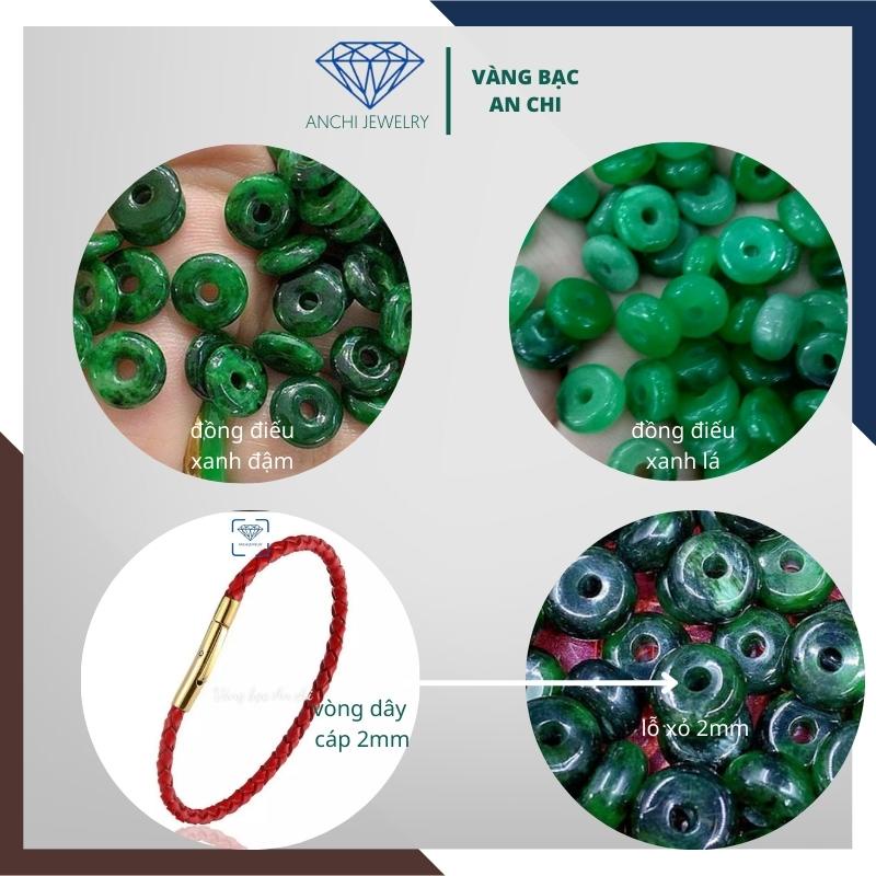 Đồng điếu đá sơn thủy làm vòng tay phong thuỷ mệnh mộc / hỏa