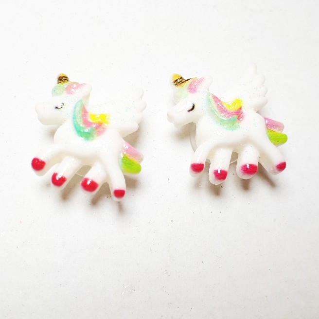 Unicorn kim tuyến nhiều mẫu jibbit loại cứng 3D - nút gắn dép