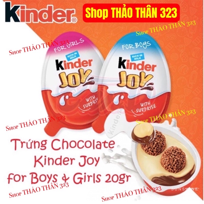 Trứng Kinder Joy - Trứng Bất Ngờ (Màu Hồng, Màu Xanh)-HÀNG NHẬP 100% CHÍNH HÃNG