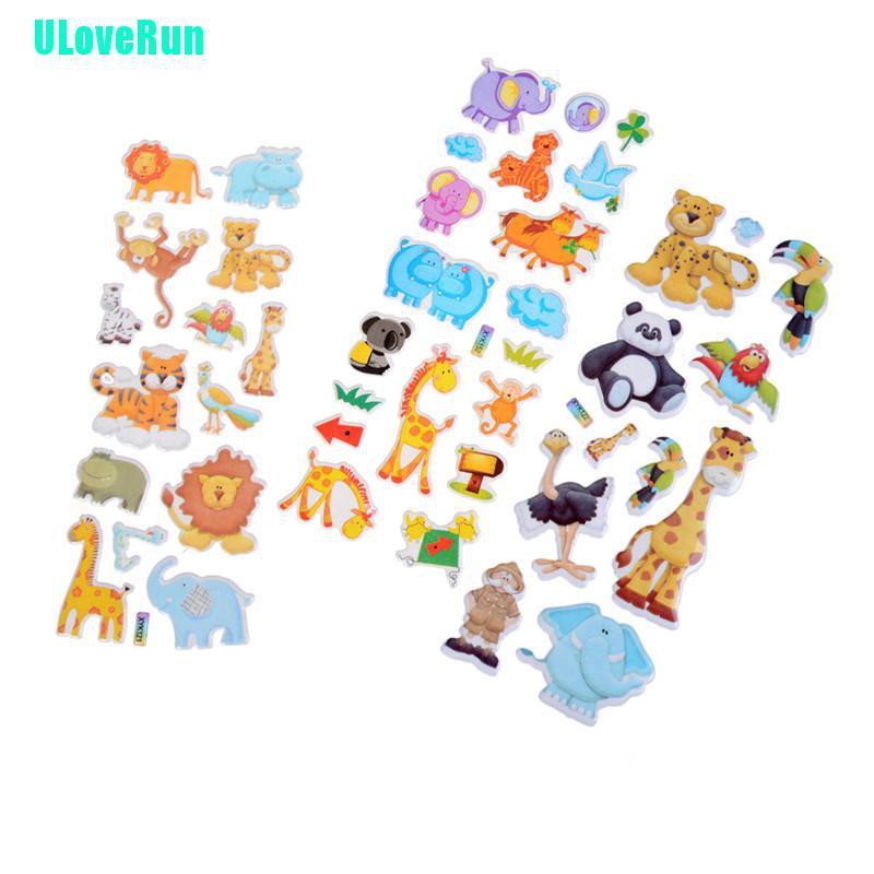 Sticker 3D Hình Sở Thú Hoạt Hình Xinh Xắn Dành Cho Bé