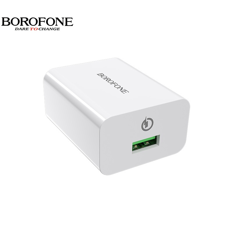 Củ sạc nhanh 18W - QC3.0 BOROFONE BA21 cổng USB - Chính hãng