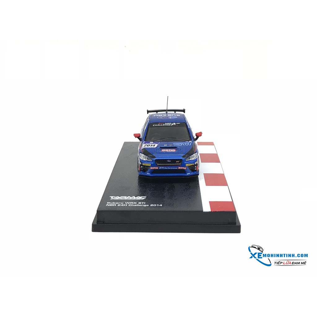 Xe Mô Hình Subaru WRX STI NBR 24H Challenge 2014 1:64 Tarmac Works ( Xanh Dương )